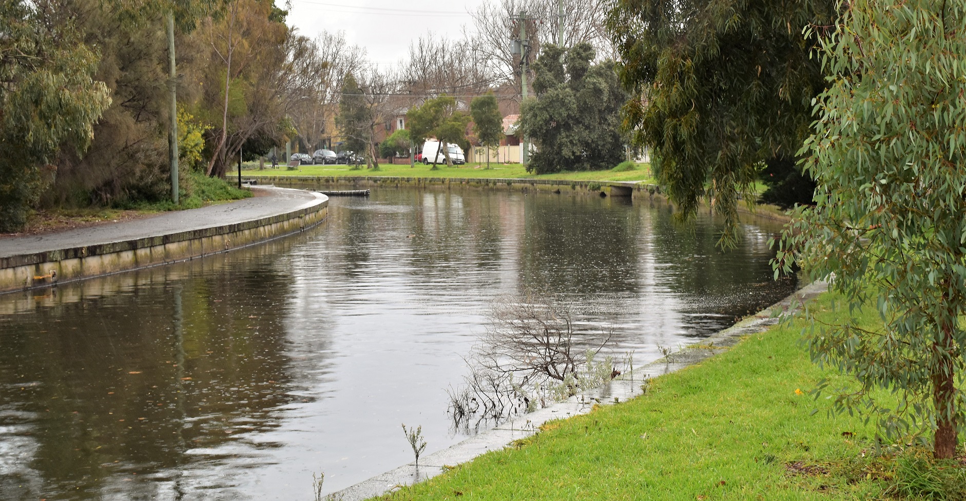 the canal at low tide